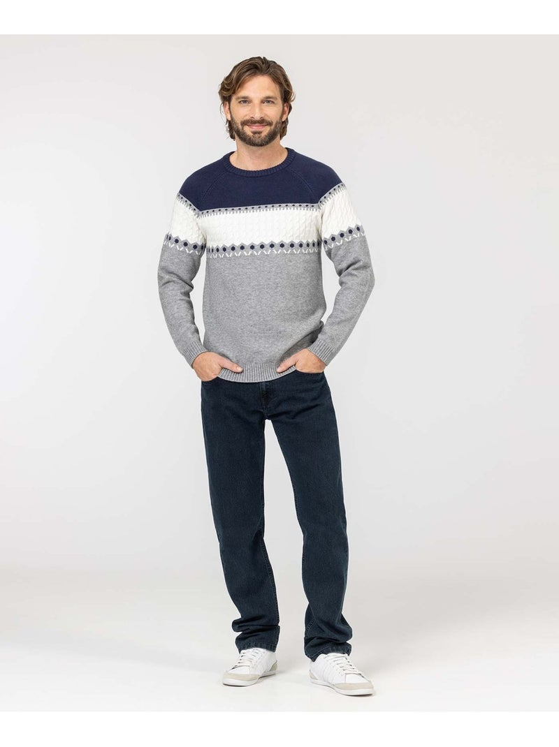 Pull de Noël - Terre de Marins Gris - Kiabi