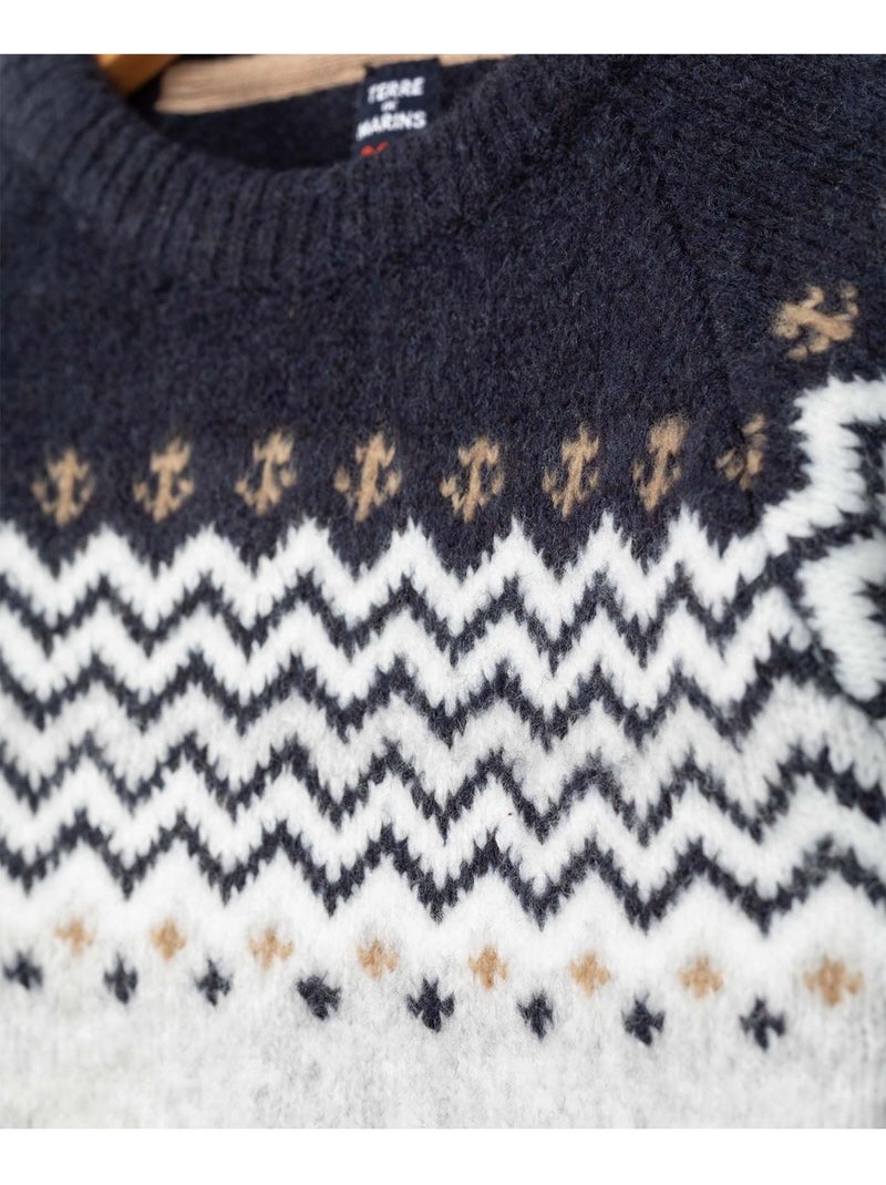 Pull de Noël - Terre de Marins Gris - Kiabi