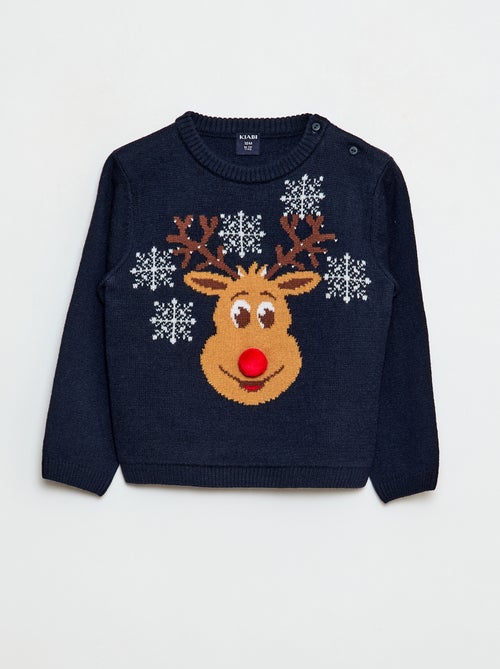 Pull de Noël à col rond - Kiabi