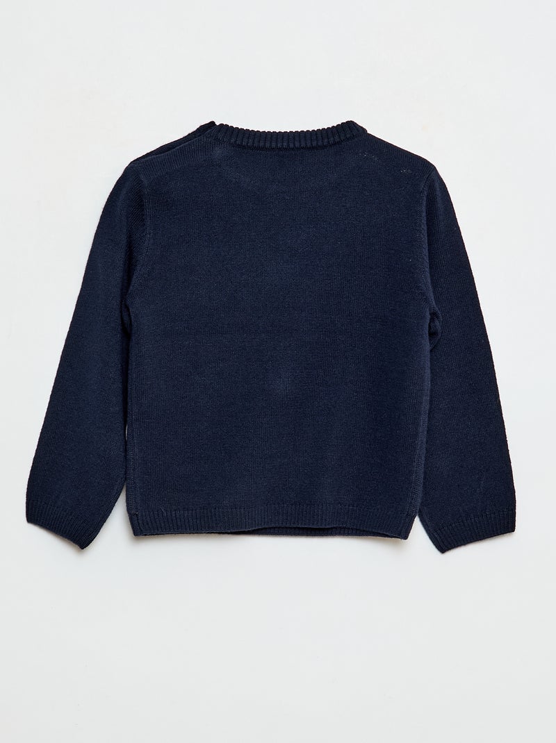 Pull de Noël à col rond Bleu - Kiabi