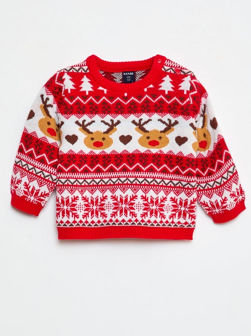 Pull de Noël à col rond - Kiabi