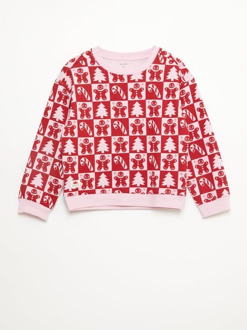 Pull de Noël à motif all-over en coton - Kiabi