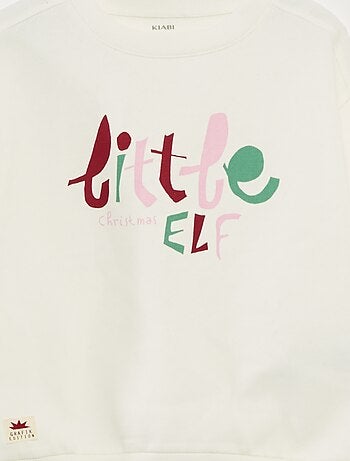 Pull de Noël à motif imprimé en coton