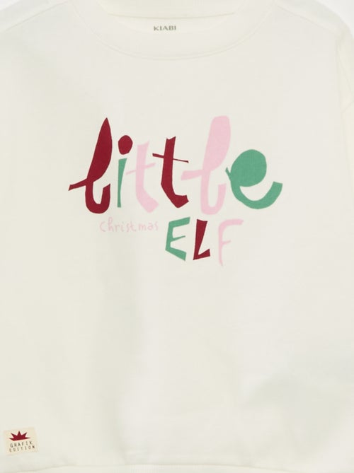 Pull de Noël à motif imprimé en coton - Kiabi