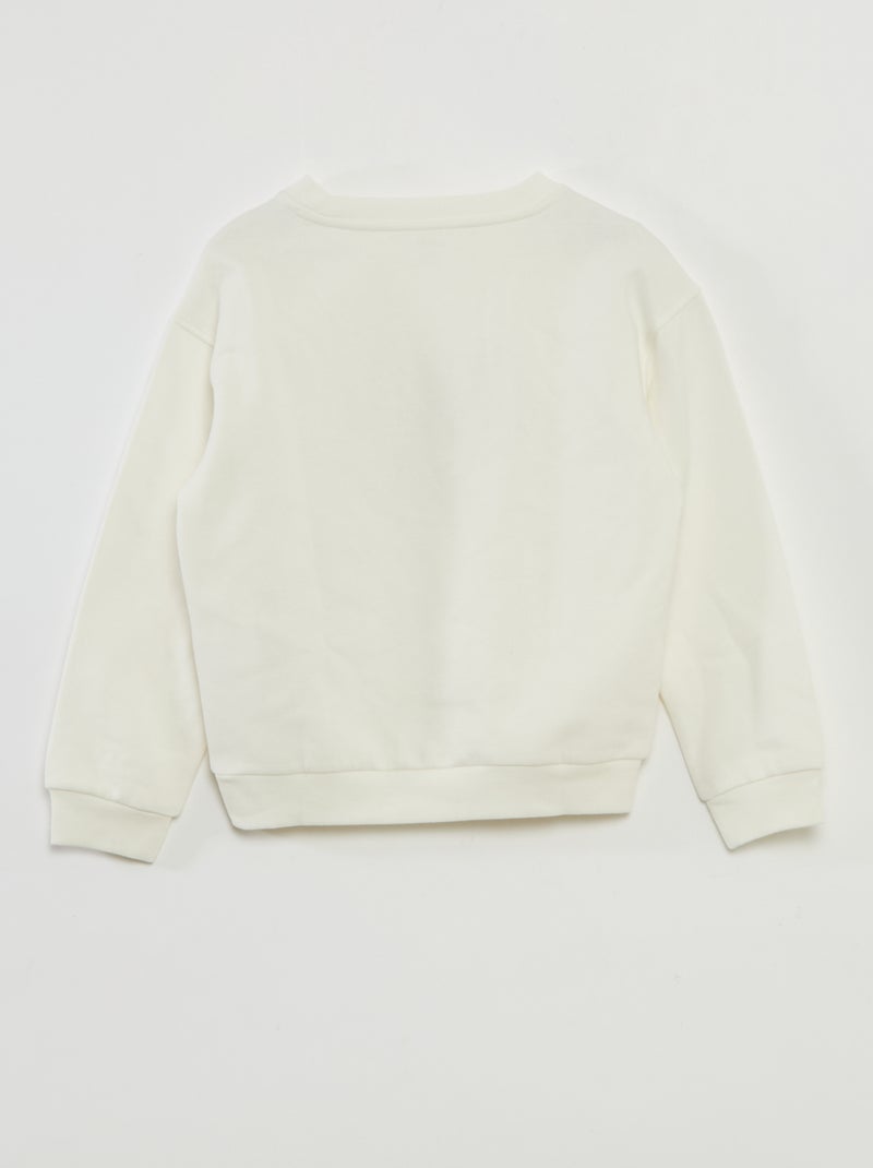 Pull de Noël à motif imprimé en coton Blanc - Kiabi