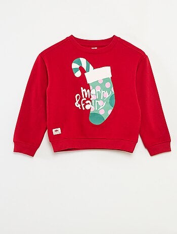 Pull de Noël à motif imprimé en coton