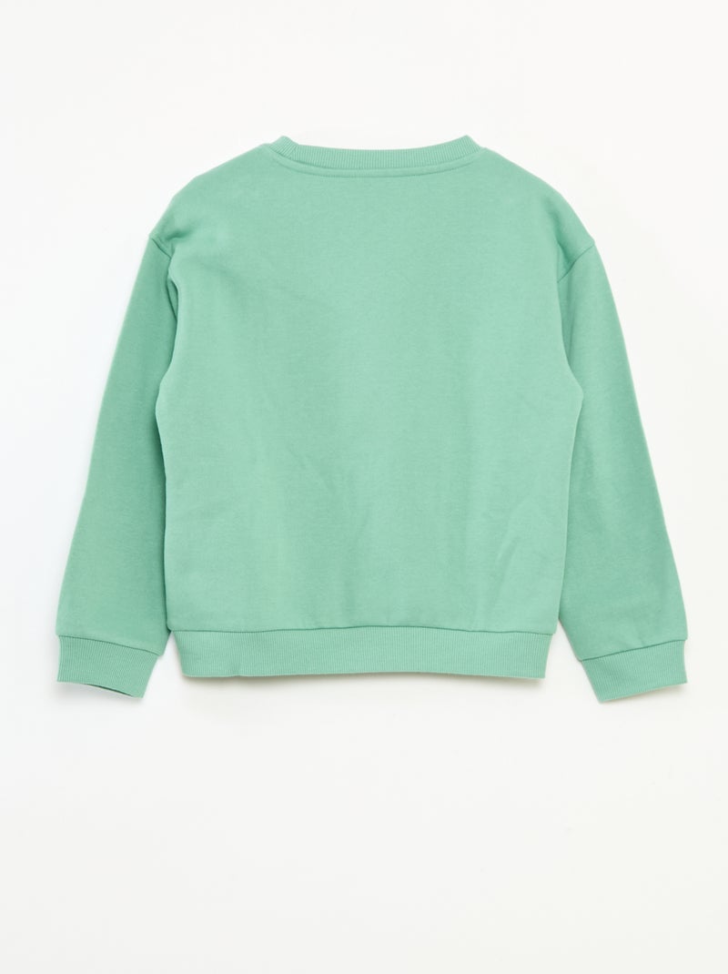 Pull de Noël à motif imprimé en coton Vert - Kiabi