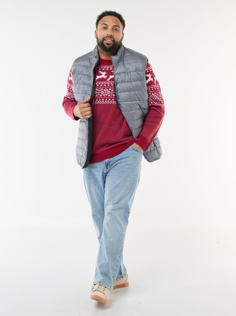 Pull de Noël à motif Rouge - Kiabi