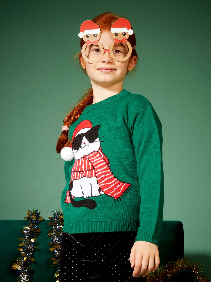 Pull De Noël Minecraft Jinx - Vert - Garçon 8-9 Ans (Très Bon état)