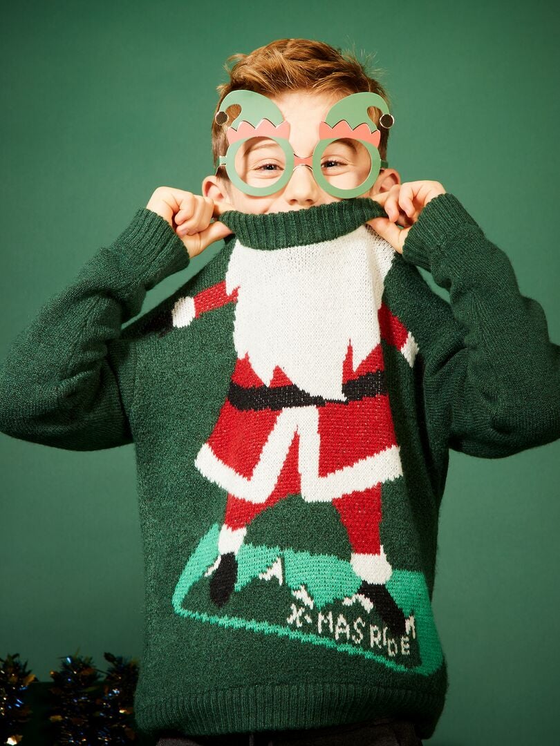 Chaussons Chaussettes de Noël Père Noël avec Cadeau – Pulls de Noel