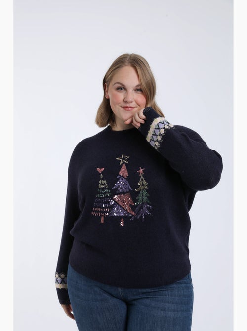 Pull de noël avec sapins PAPRIKA - Kiabi
