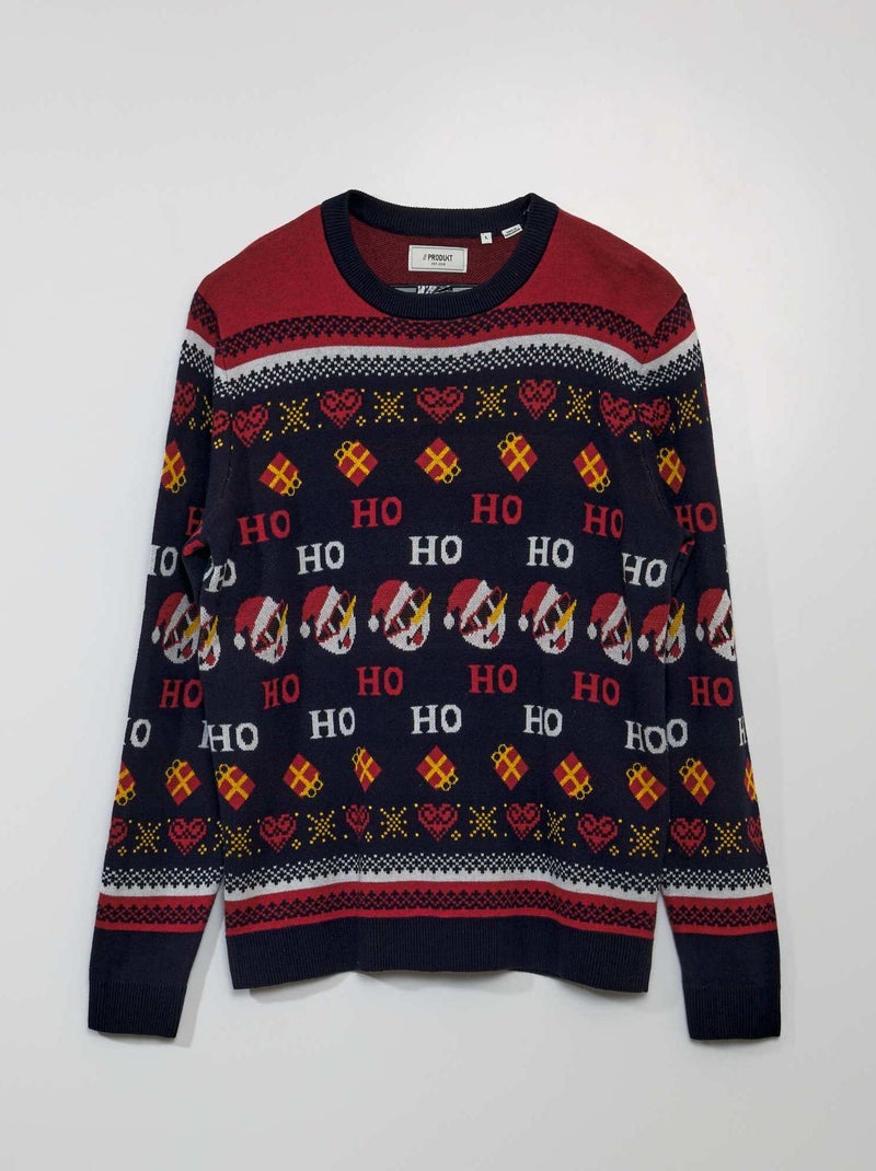 Pull de Noël Bleu - Kiabi