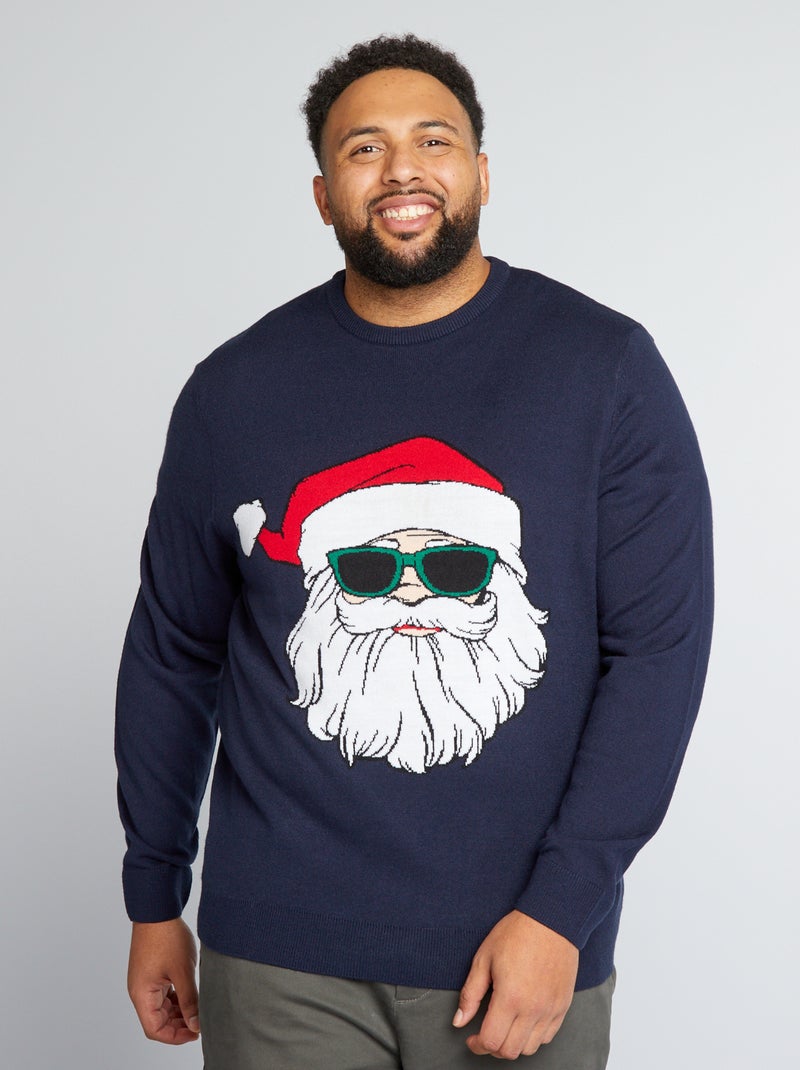 Pull de Noël Bleu - Kiabi