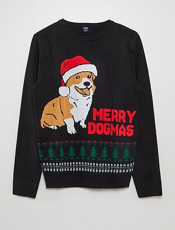 Pull de Noël corgi