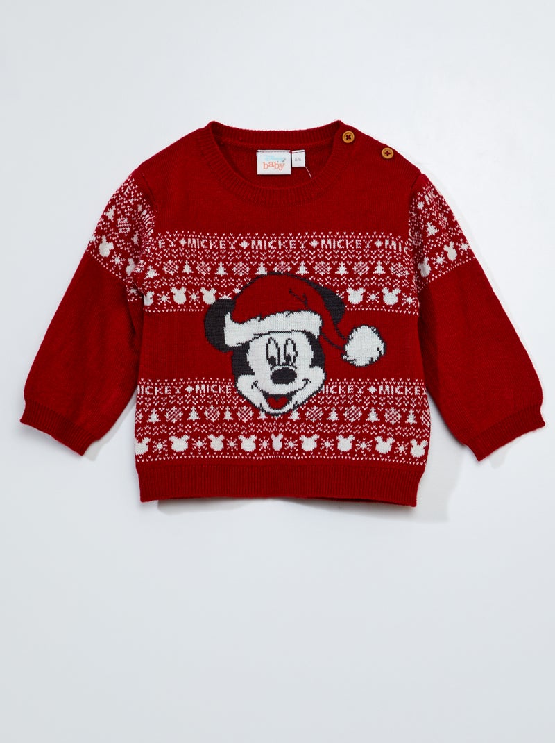 Pull de noël 'Disney' Rouge - Kiabi