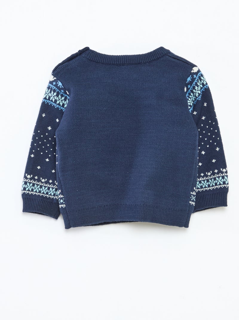 Pull de Noël 'Disney' 'Stitch' en maille Bleu - Kiabi