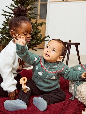 Pull de Noël doux animé fantaisie