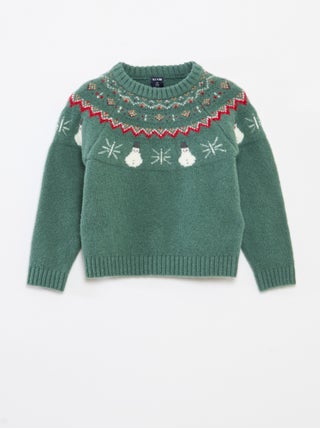 Pull de Noël doux animé fantaisie