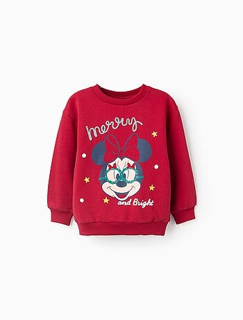 Pull de Noël en coton polyester peigné Minnie