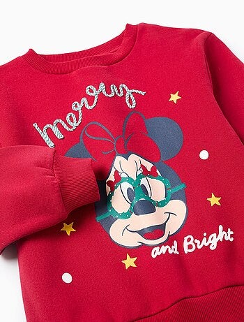 Pull de Noël en coton polyester peigné Minnie