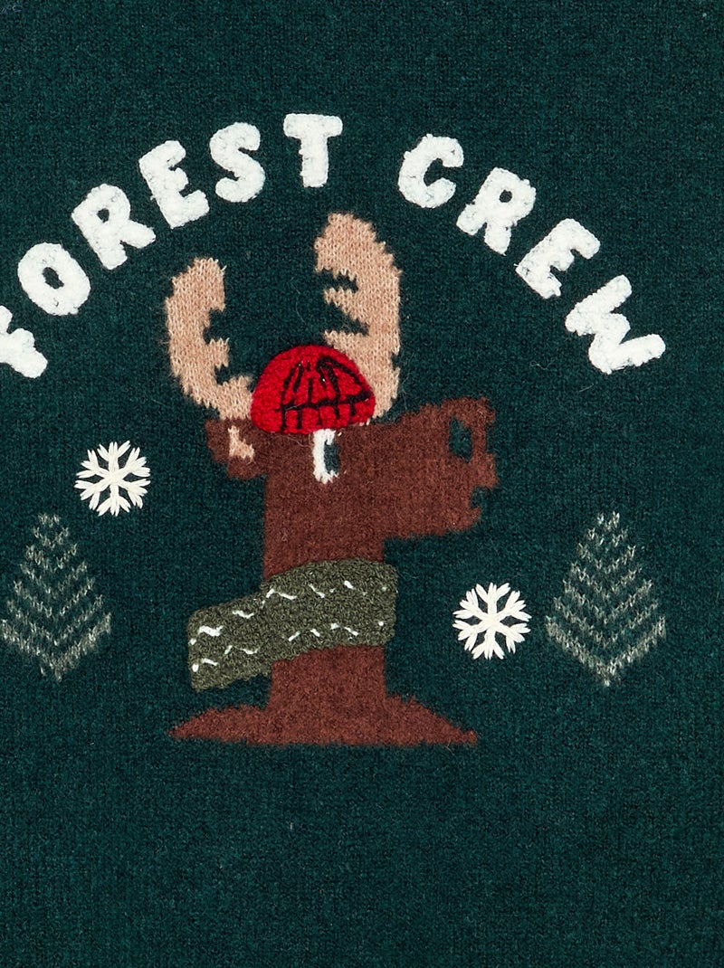 Pull de Noël en grosse jauge Vert - Kiabi