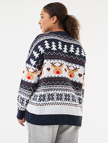Pull de Noël en jacquard 'renne'