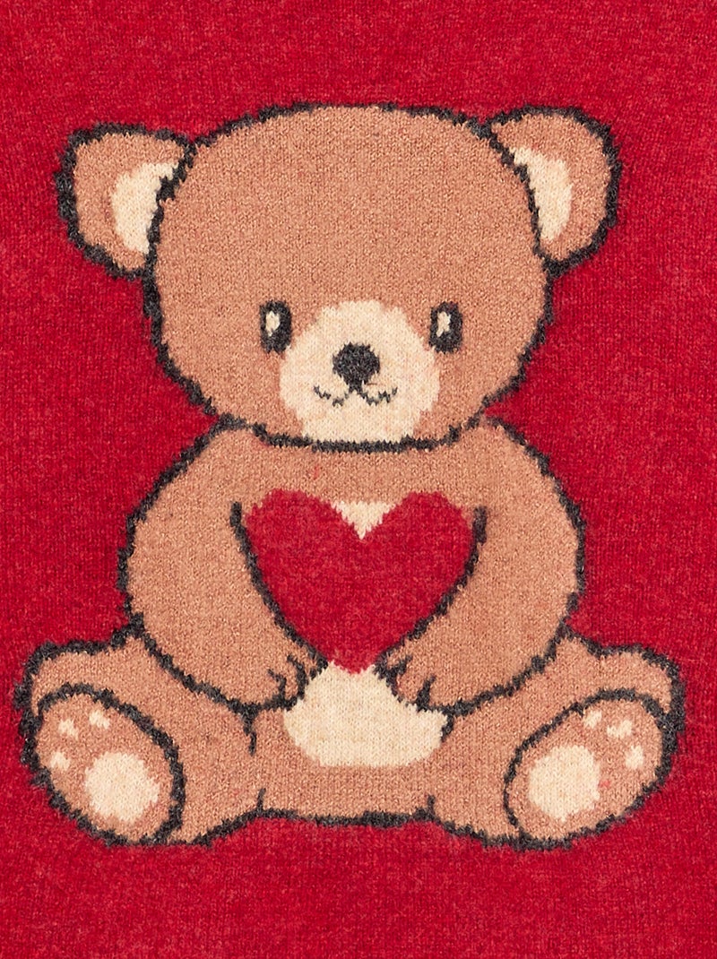 Pull de Noël en jacquard Rouge - Kiabi