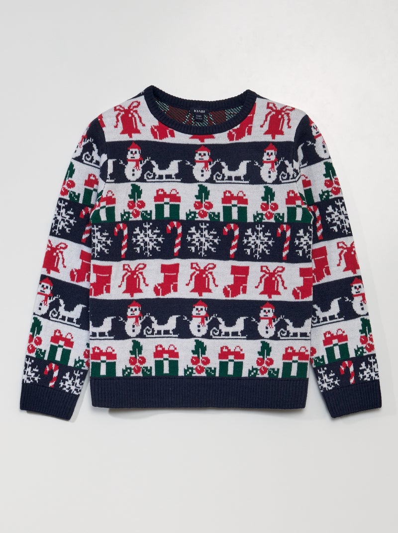 Pull de Noël en maille Beige - Kiabi