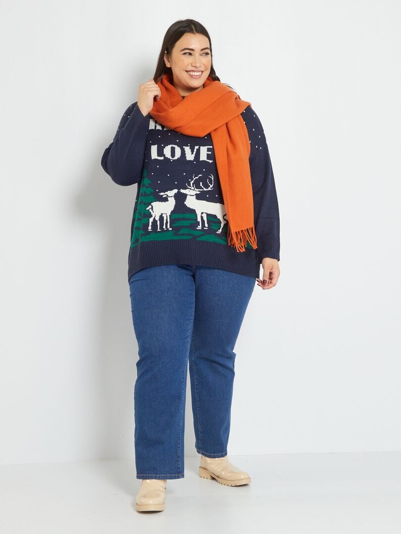 Pull De Noël En Famille Joyeux Renne Blanc ️ Collection 2025