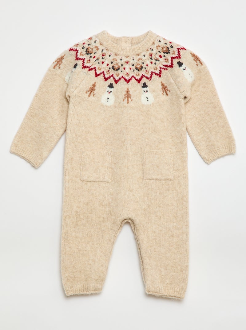Pull de Noël en tricot Beige Bébé garçon Kiabi