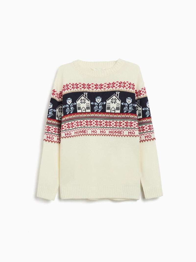 Pull de Noël en tricot, MO Fashion Beige Garçon Kiabi