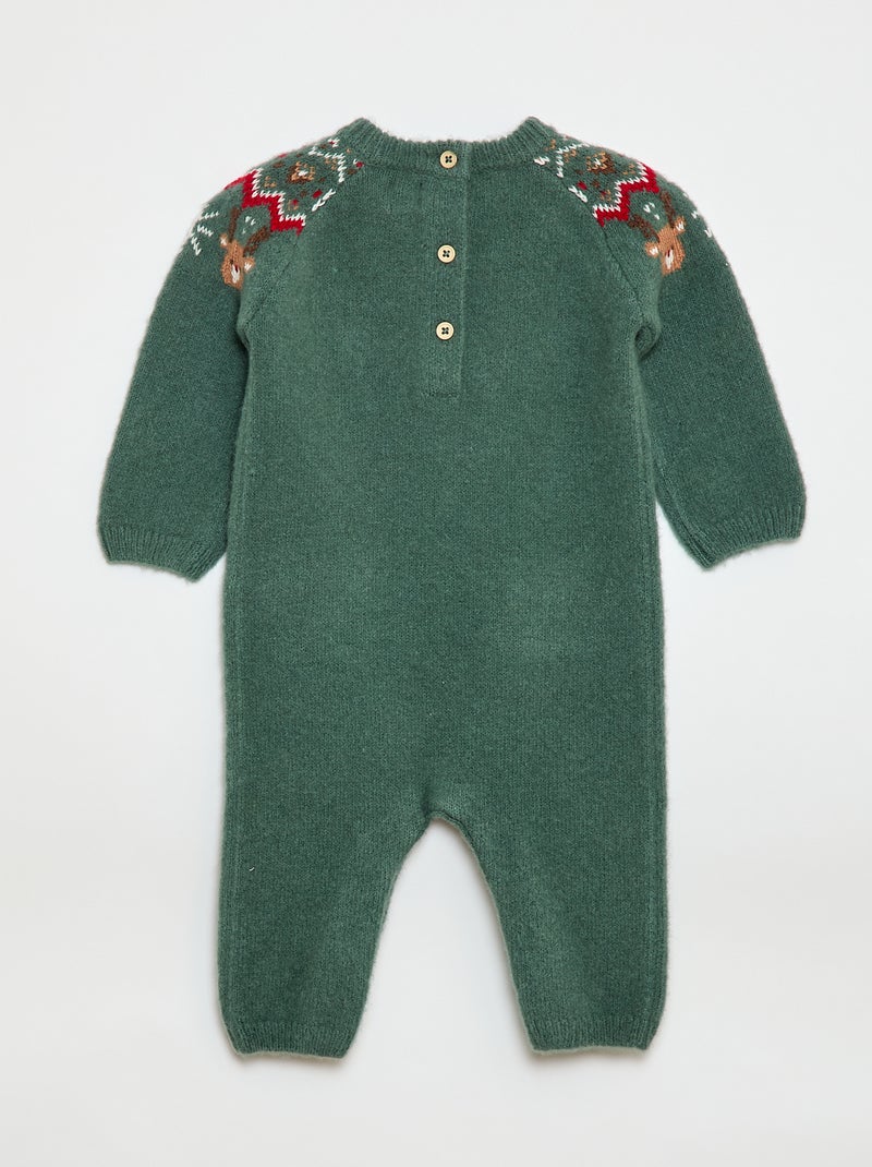 Pull de Noël en tricot Vert - Kiabi