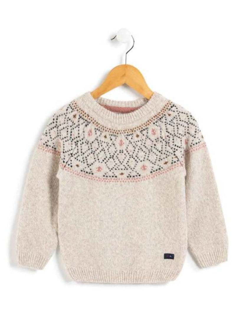 Pull de Noël Fille Beige - Kiabi