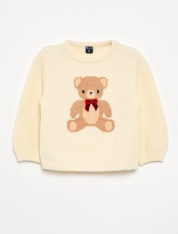 Pull de Noël fine jauge 'ourson'