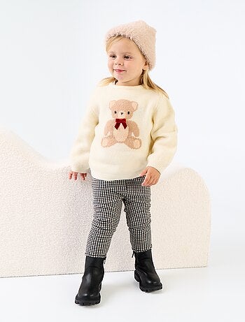 Pull de Noël fine jauge 'ourson'