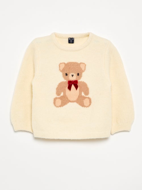 Pull de Noël fine jauge 'ourson' - Kiabi