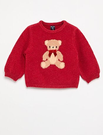 Pull de Noël fine jauge 'ourson'