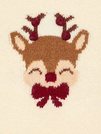 Pull de Noël fine jauge 'ourson'