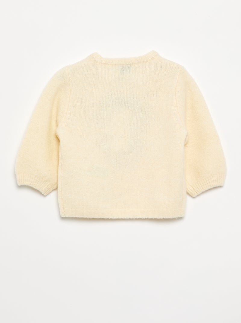 Pull de Noël fine jauge 'renne' Blanc - Kiabi