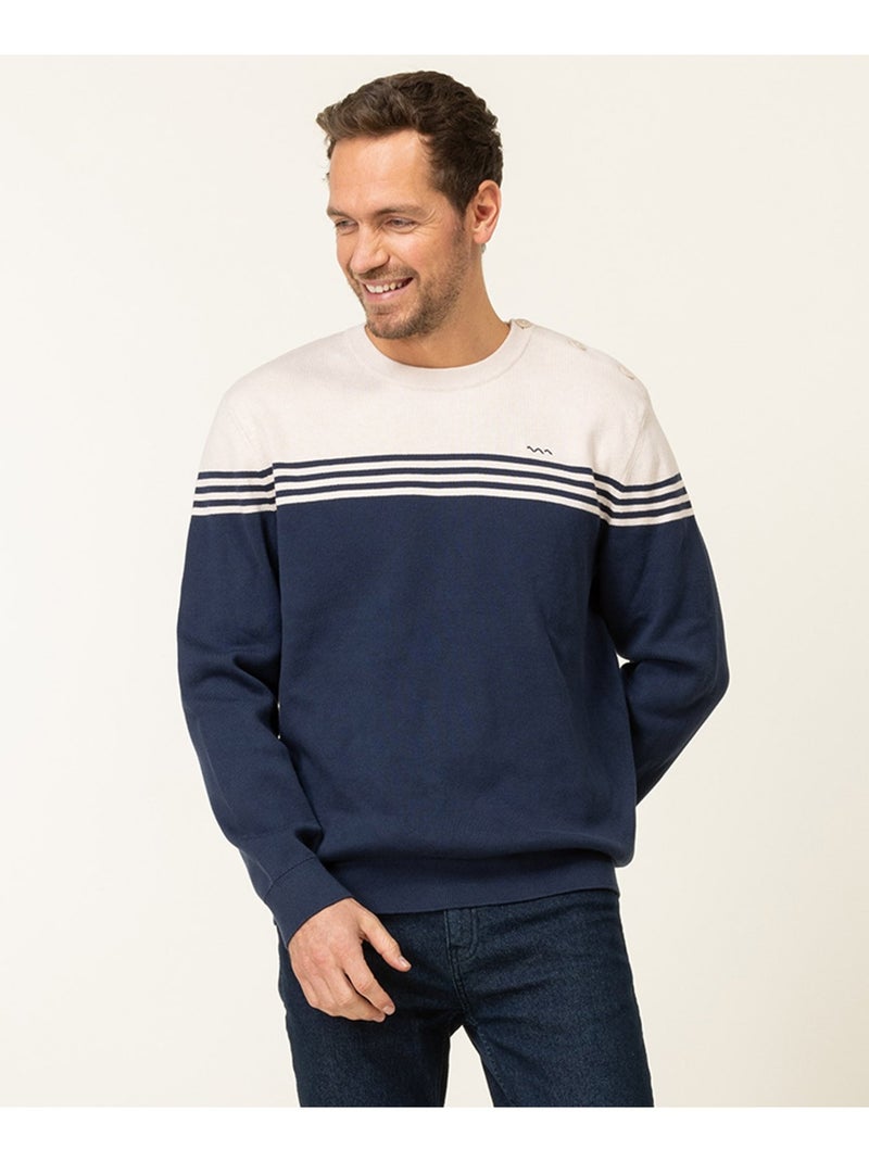 Pull de Noël Homme - Terre de Marins Bleu - Kiabi