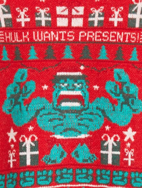 Pull de Noël enfant bleu foncé 13-14 ans MARVEL à Prix
