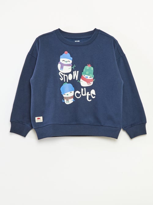 Pull de Noël imprimé en coton - Kiabi