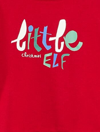 Pull de Noël imprimé en coton