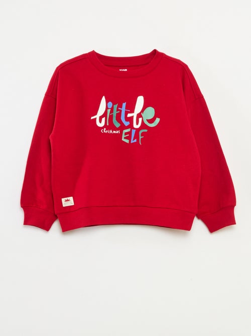 Pull de Noël imprimé en coton - Kiabi