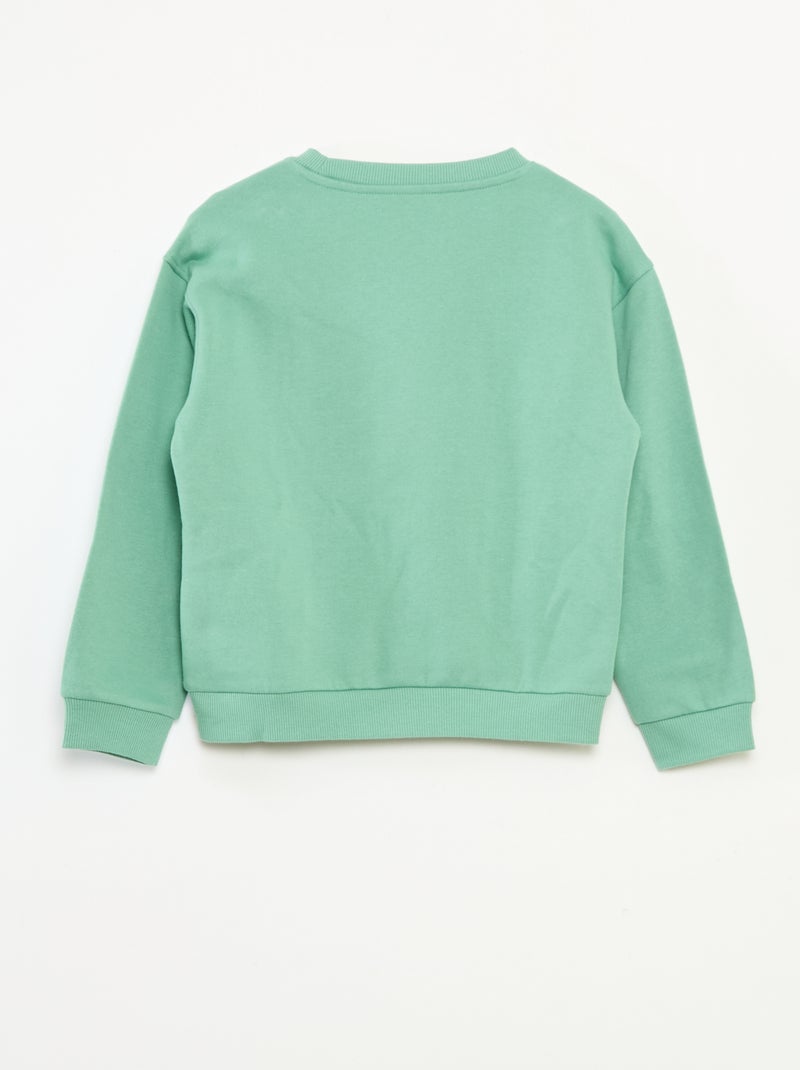 Pull de Noël imprimé en coton Vert - Kiabi