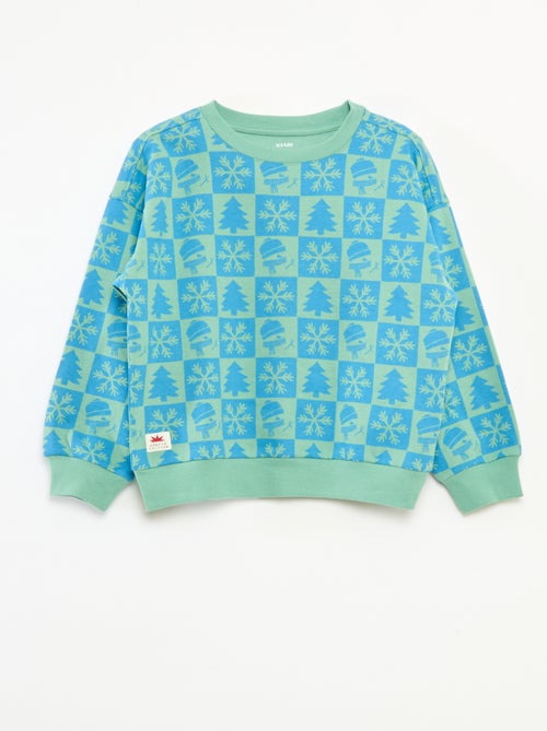Pull de Noël imprimé en coton - Kiabi