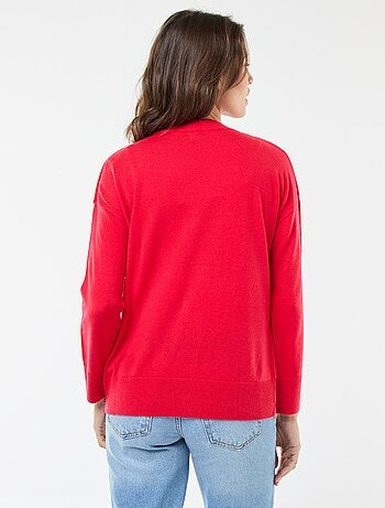 Pull de Noël imprimé 'renne'