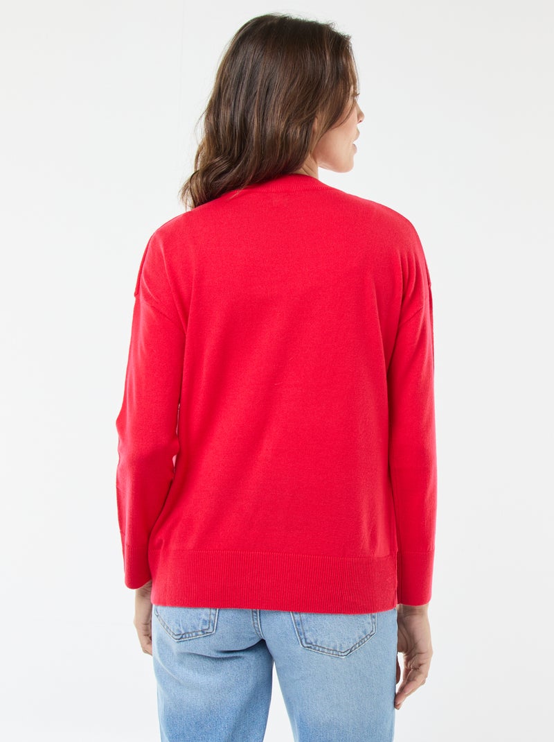 Pull de Noël imprimé 'renne' Rouge - Kiabi