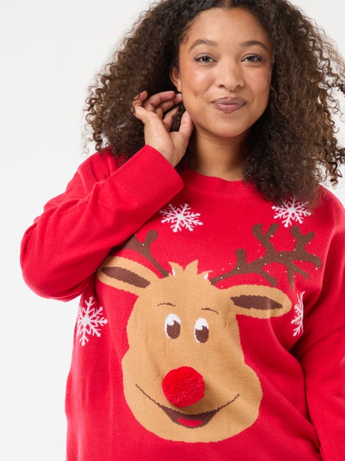 Pull de Noël imprimé 'renne' - Kiabi