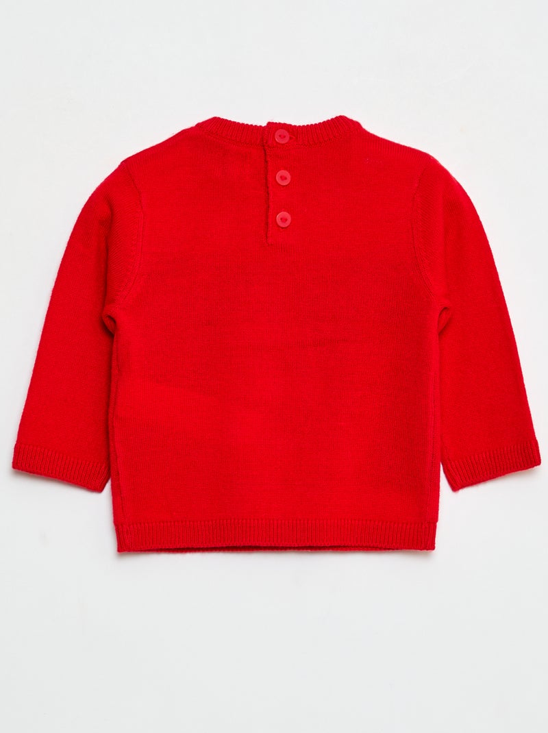 Pull de Noël imprimé Rouge - Kiabi